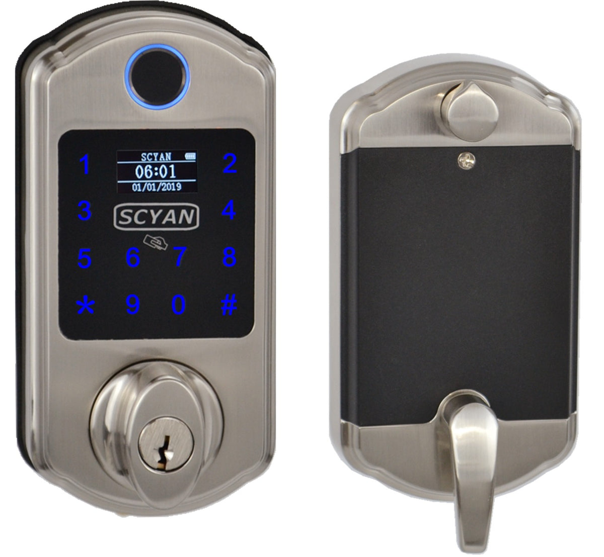 X5 Fingerprint Touchscreen Key Fob Door Lock with OLED Display – Scyan  Electronics LLC